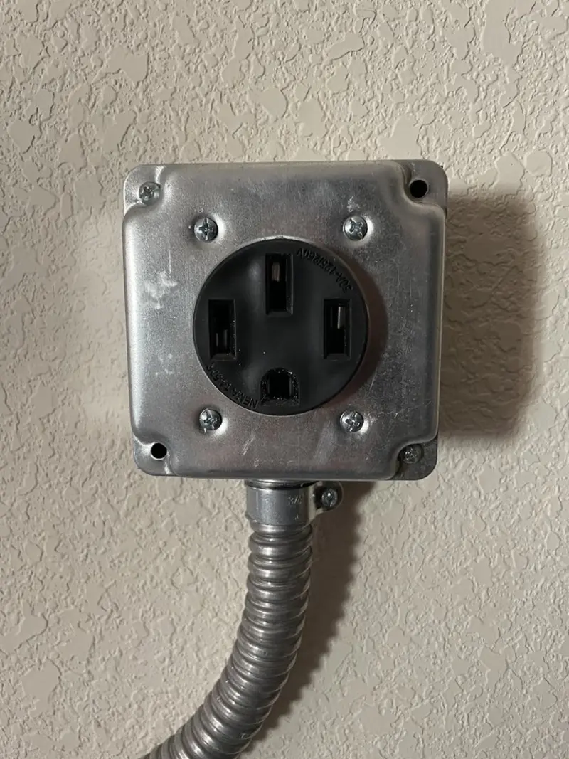 NEMA 14-50 outlet installed for Electrical Panel Upgrade in Boca Raton
